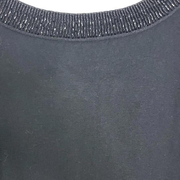J McLaughlin Top Womens Large Julie Jeweled Beaded Y Neck New 3/4 Sleeves - Picture 11 of 11